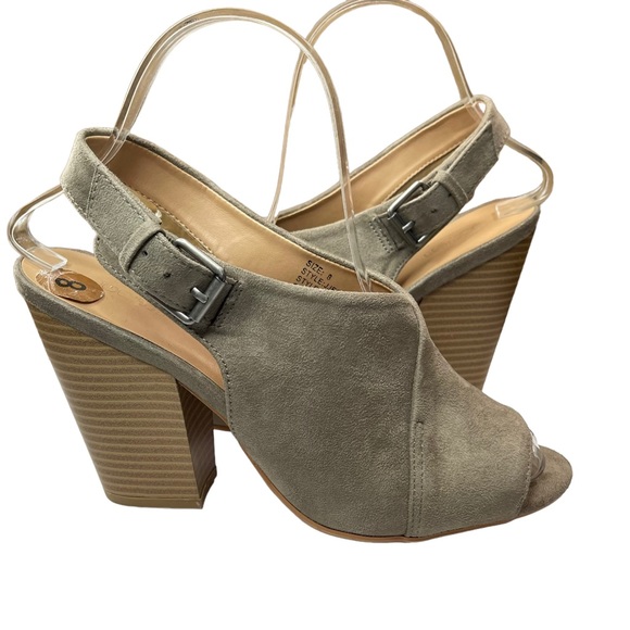 Joe’s Cameron chunky heel taupe tan khaki strappy heels women’s shoes size 8 - Picture 11 of 15